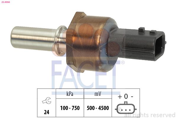 Czujnik, ciśnienie paliwa FACET 25.0066