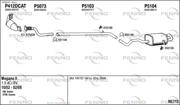 Układ wydechowy FENNO RE715