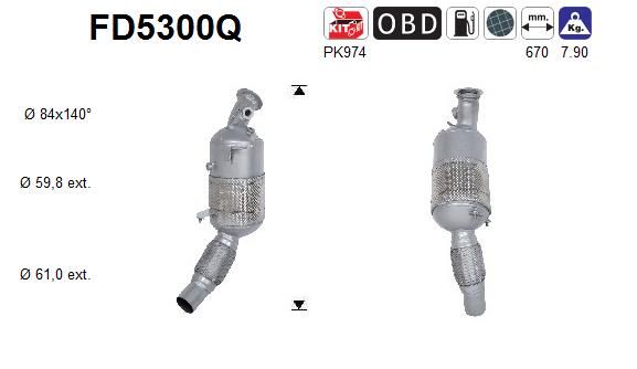 Filtr sadzy / filtr cząstek stałych, układ wydechowy AS 18308514478
