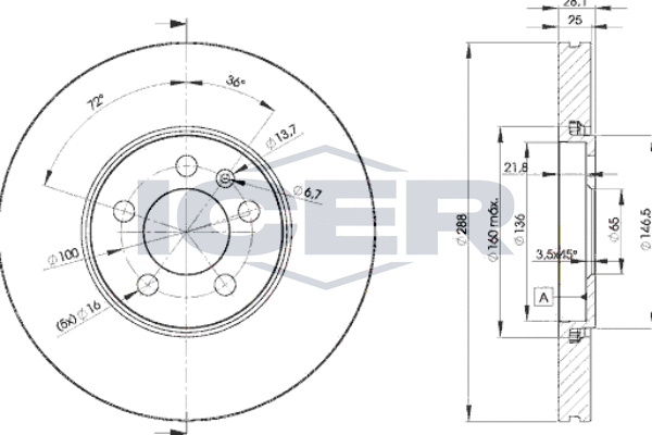 Tarcza hamulcowa ICER 78BD5302-2