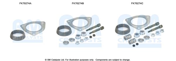 Zestaw montażowy, rura wydechowa BM CATALYSTS FK70274