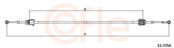 Tažné lanko, ruční převodovka COFLE 12.7256