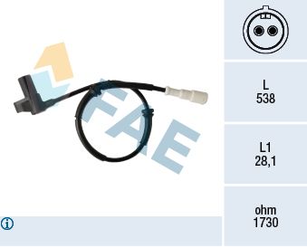 Czujnik, prędkość obrotowa koła FAE 78415