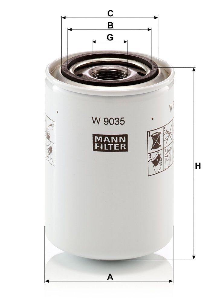 Levně Olejový filtr MANN-FILTER W 9035