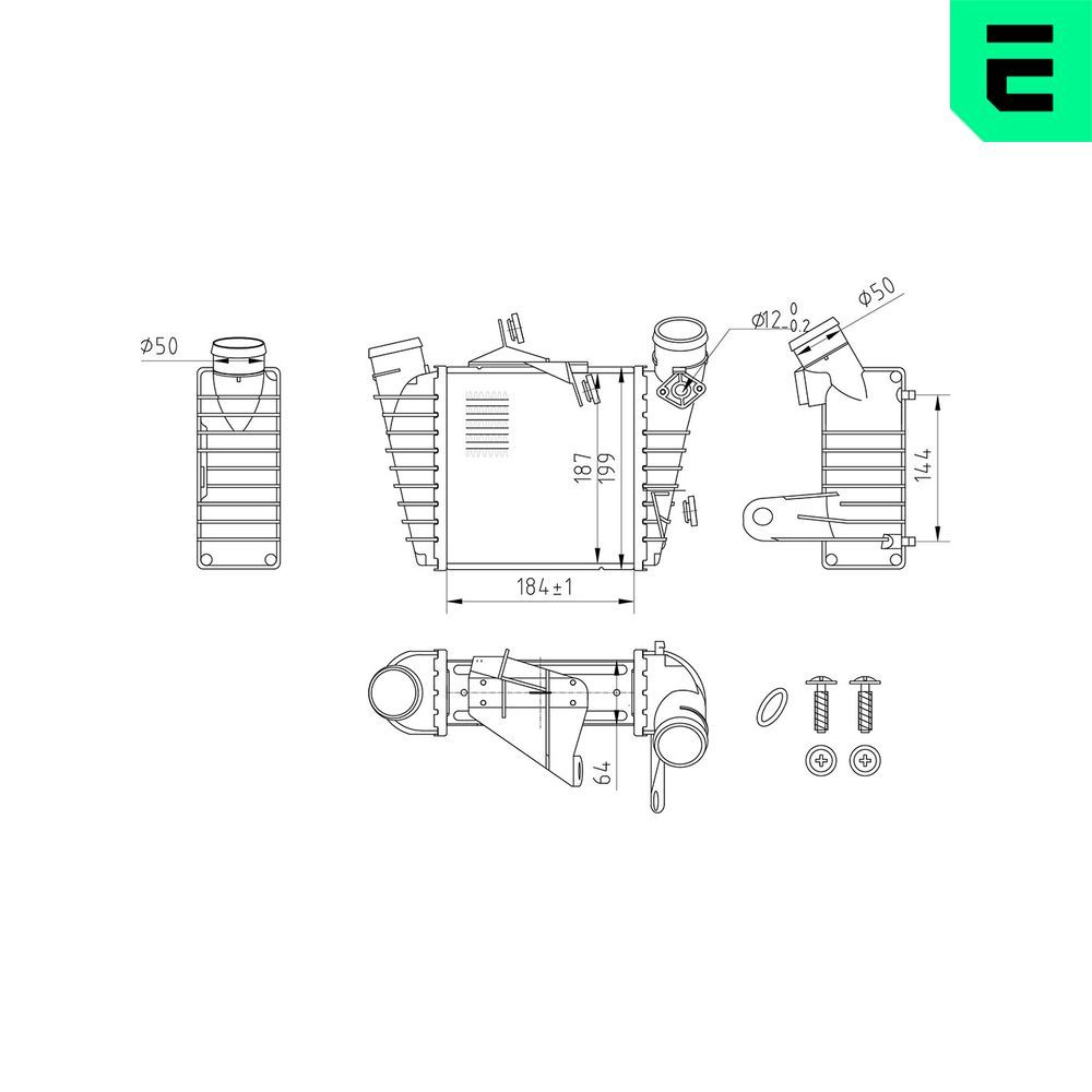 Intercooler, compresor ERA 672074