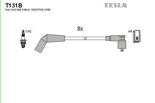 Zestaw przewodów zapłonowych TESLA T131B