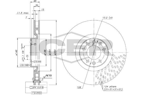 Tarcza hamulcowa ICER 78BD0102-1
