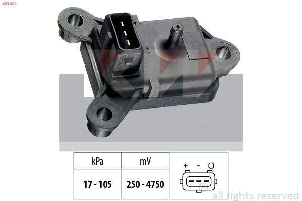 Czujnik ciśnienia powietrza, adaptacja wysokościowa KW 493 003