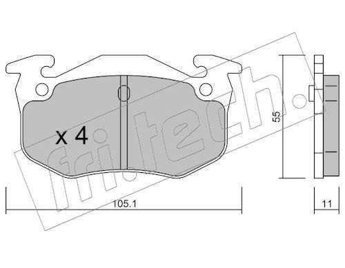Комплект тормозных колодок, дисковый тормоз
