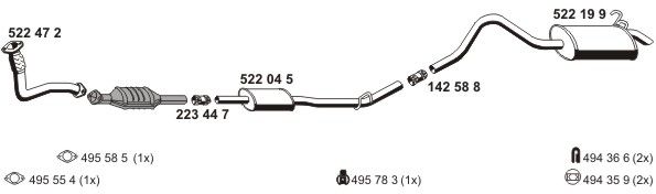 Układ wydechowy ERNST 100153