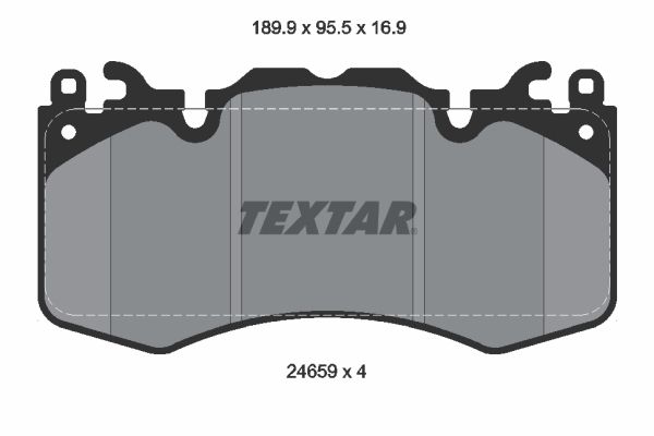 Sada brzdových platničiek kotúčovej brzdy TEXTAR 2465901