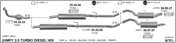 Układ wydechowy IMASAF 514000127