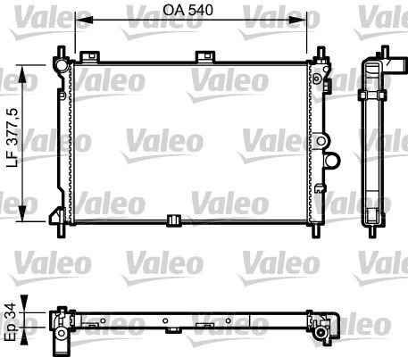 Radiator, racire motor VALEO 731022