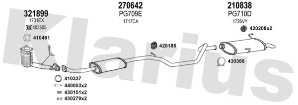 Układ wydechowy KLARIUS 630871E