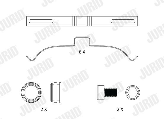 Set accesorii, placute frana JURID FAC175