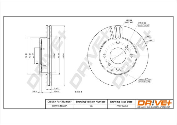 Tarcza hamulcowa DR!VE+ DP1010.11.0645