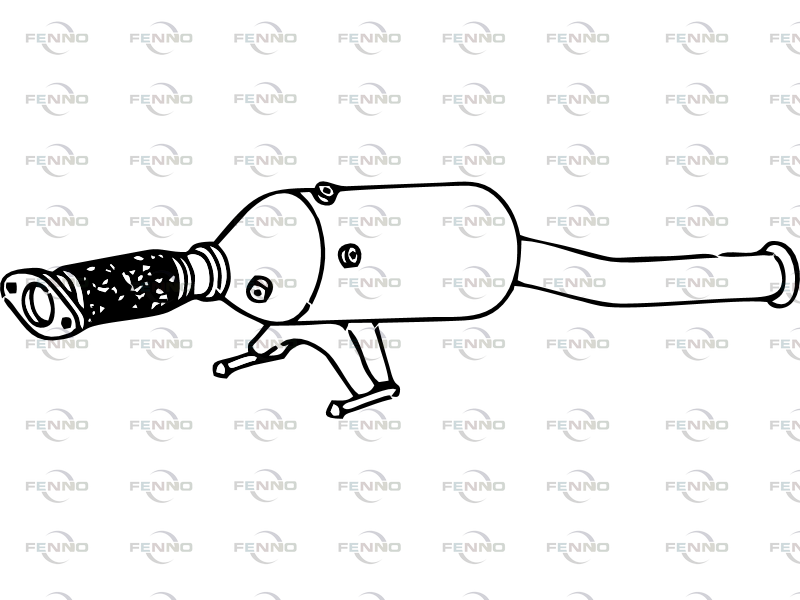Filtr sadzy / filtr cząstek stałych, układ wydechowy FENNO 208D02705R
