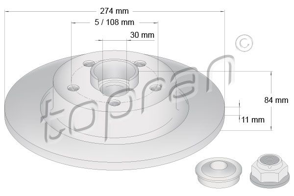 Tarcza hamulcowa TOPRAN 700 644
