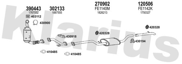 Układ wydechowy KLARIUS 362198E