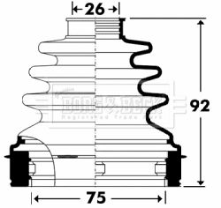Zestaw osłon, wał napędowy BORG & BECK BCB2906