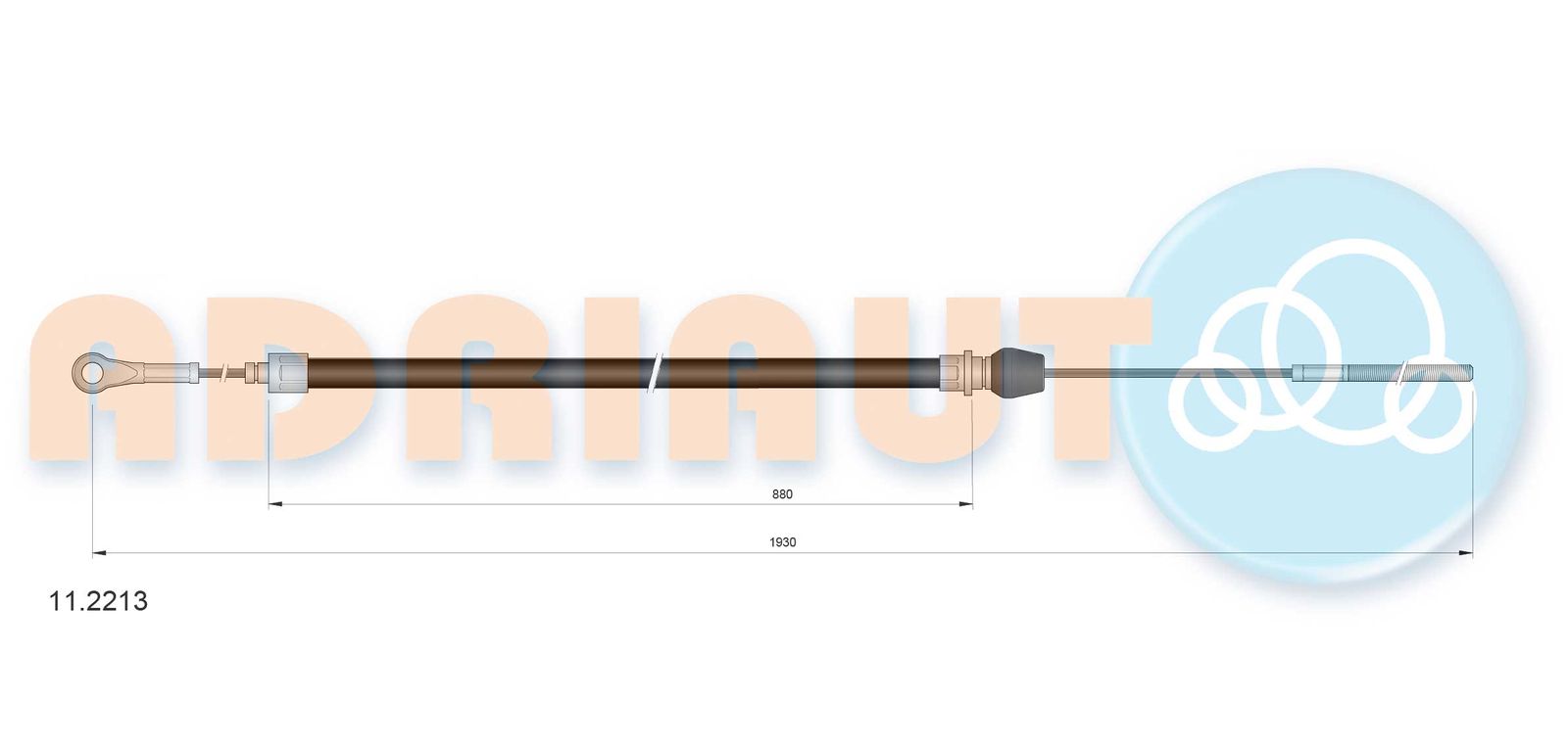 Cablu, frana de parcare ADRIAUTO 11.2213