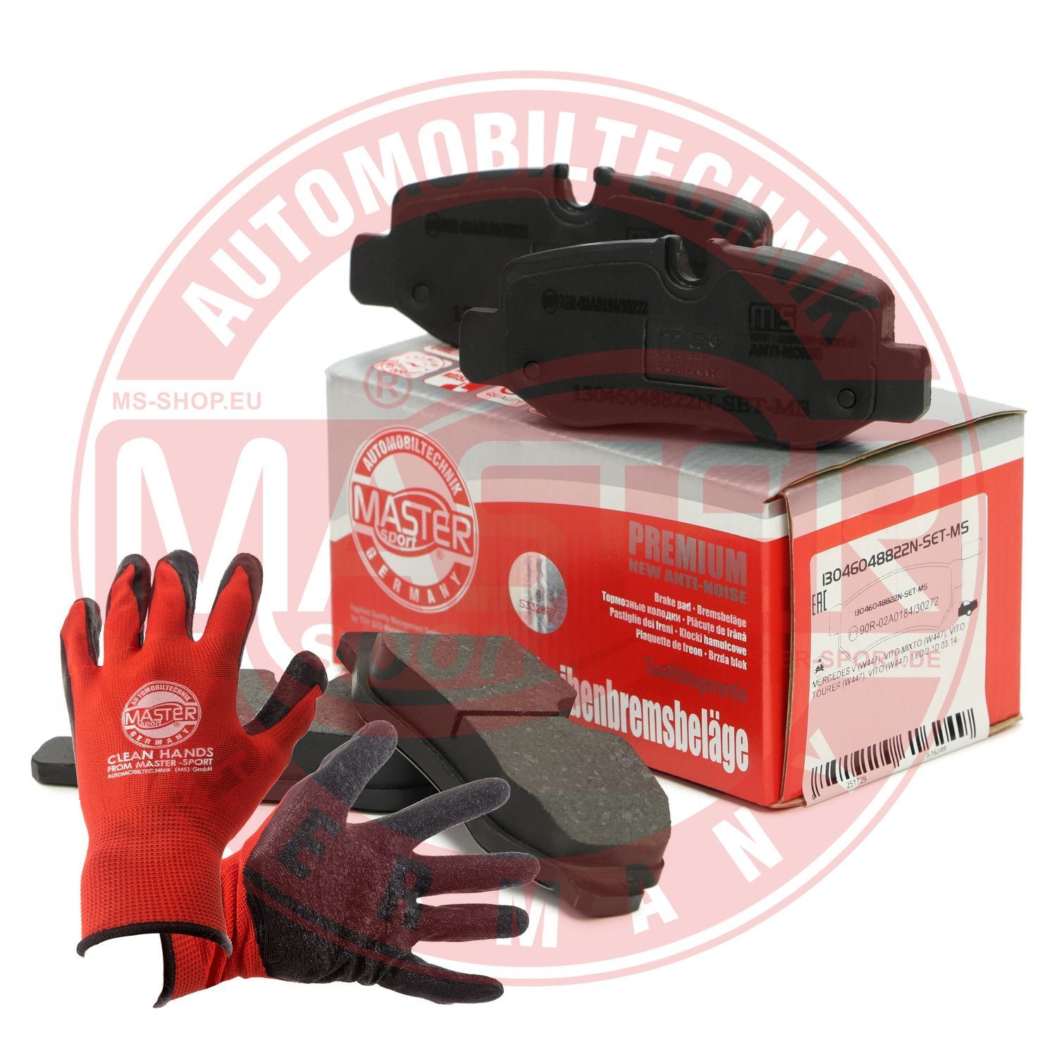 Zestaw klocków hamulcowych, hamulce tarczowe MASTER-SPORT GERMANY 13046048822N-SET-MSP