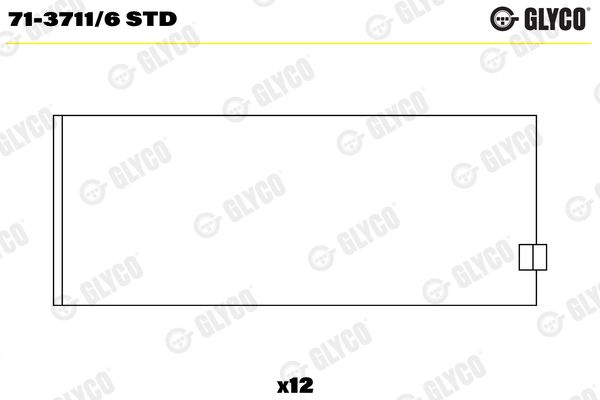 Ojniční ložisko GLYCO 71-3711/6 STD