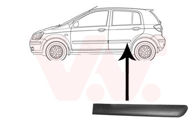 Levně Ozdobná / ochranná lišta, dveře VAN WEZEL 8252425