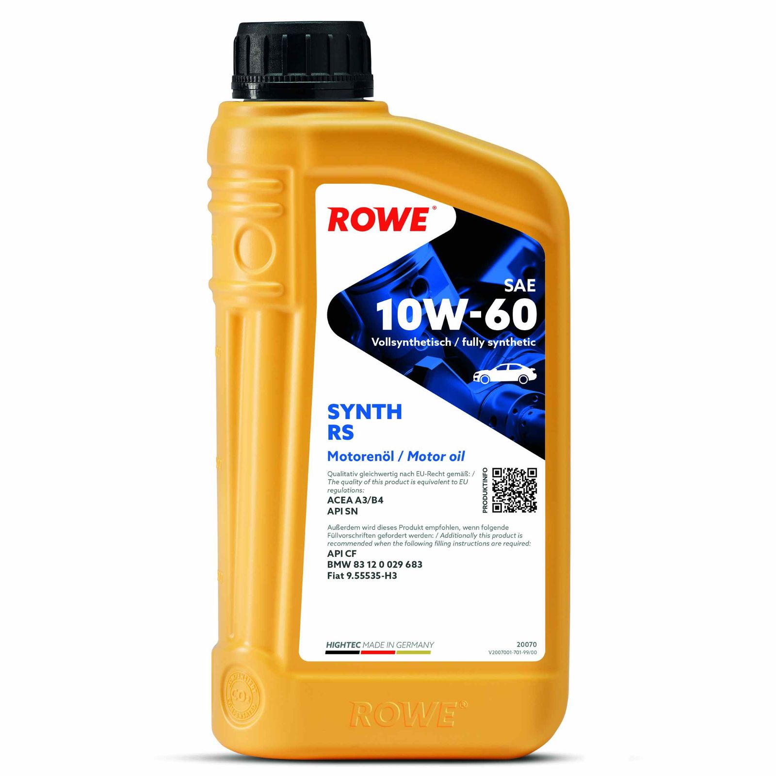 ulei de motor ROWE HIGHTEC SYNTH RS SAE 10W-60 20070-0010-99