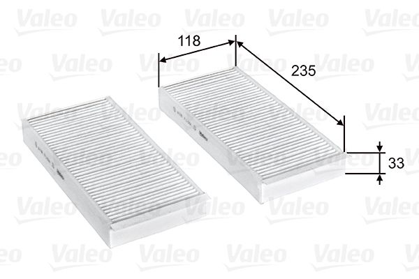 Filtr, vzduch v interiéru VALEO 715812