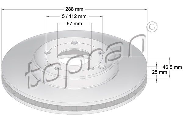 Tarcza hamulcowa TOPRAN 400 854