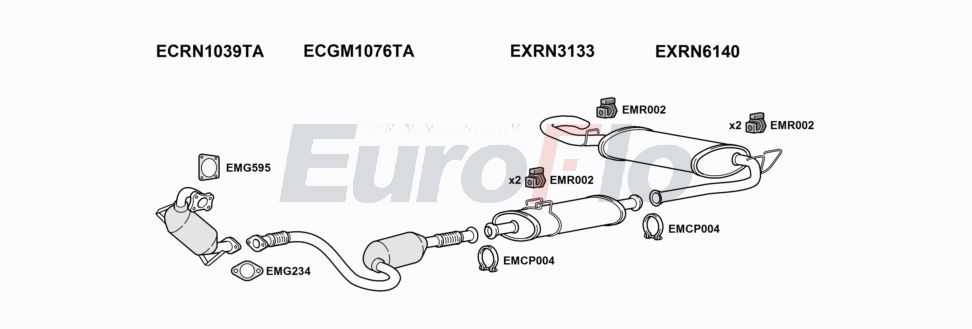 Układ wydechowy EUROFLO RNMAS22D7001D