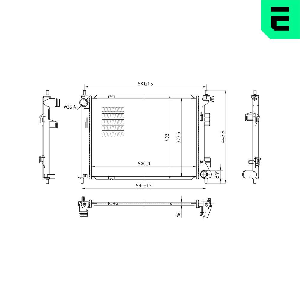 Radiator, racire motor ERA 673569