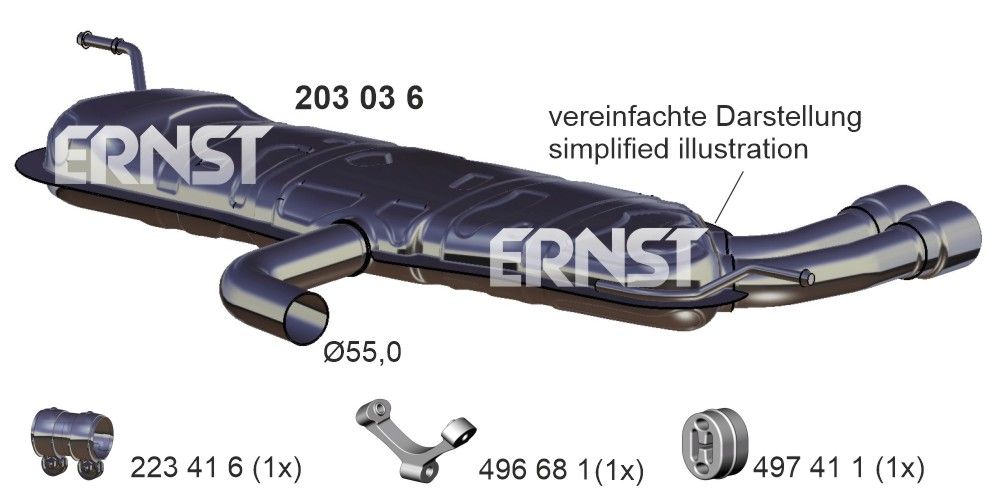 Toba esapament finala ERNST 203036