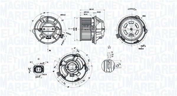 Wentylator wewnętrzny MAGNETI MARELLI 069412389010