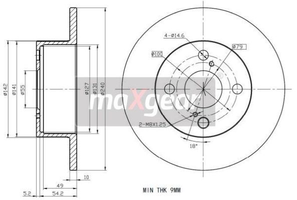 Brzdový kotouč MAXGEAR 19-2344