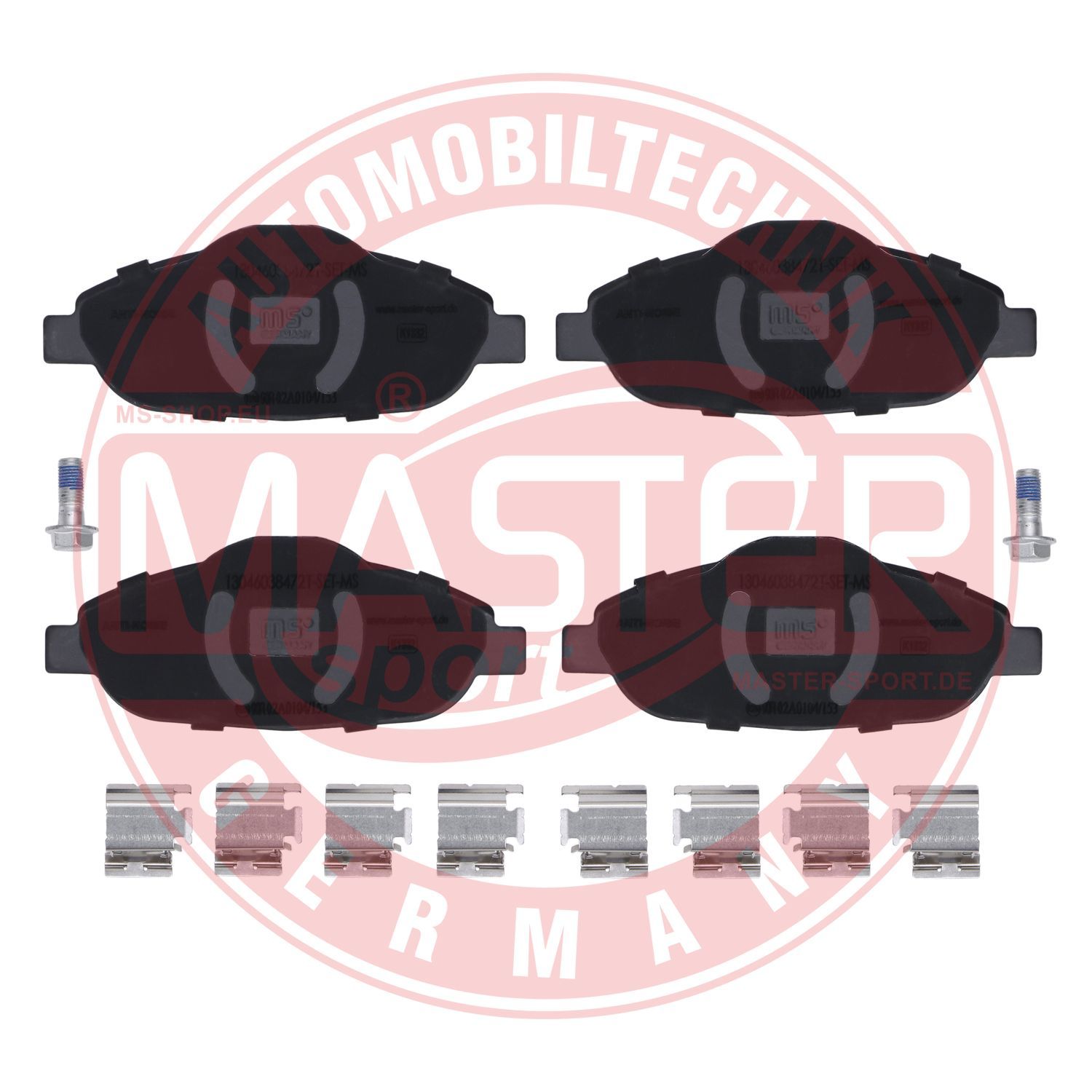 Zestaw klocków hamulcowych, hamulce tarczowe MASTER-SPORT GERMANY 13046038472T-SET-MS
