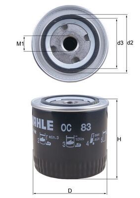 Olejový filtr MAHLE OC 83