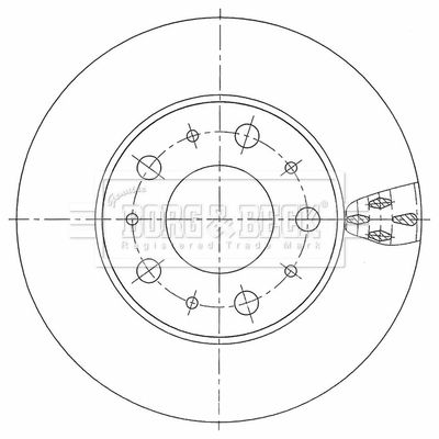 Tarcza hamulcowa BORG & BECK BBD6125S