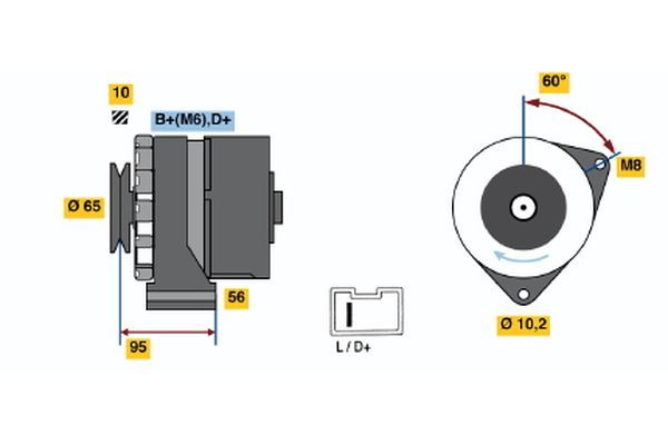 Alternator BOSCH 0 986 036 891