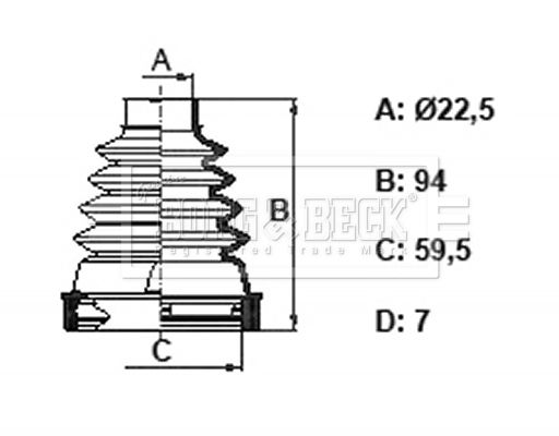 Zestaw osłon, wał napędowy BORG & BECK BCB6399