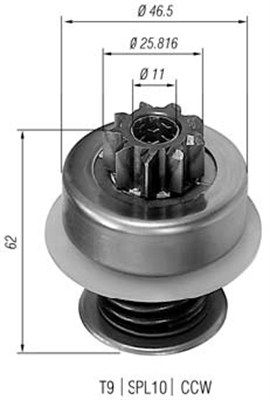 Pinion electromotor MAGNETI MARELLI 940113020088