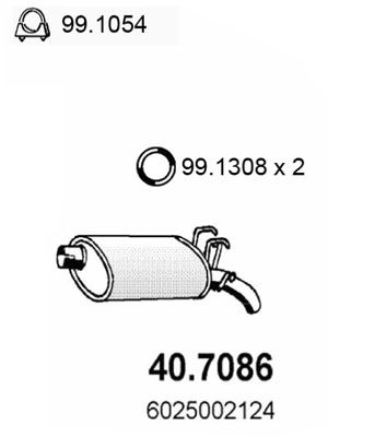 Tłumik końcowy ASSO 40.7086