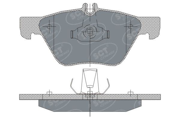 Zestaw klocków hamulcowych, hamulce tarczowe SCT - MANNOL SP 254 PR