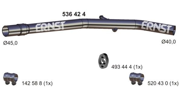 Rura wydechowa ERNST 536424
