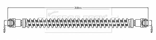 Przewód hamulcowy elastyczny BORG & BECK BBH8812