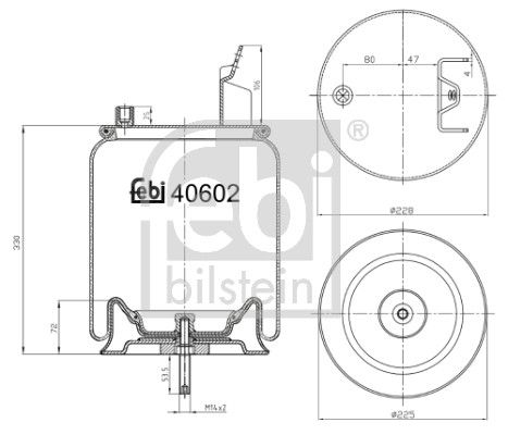 Burduf, suspensie pneumatica FEBI BILSTEIN 40602