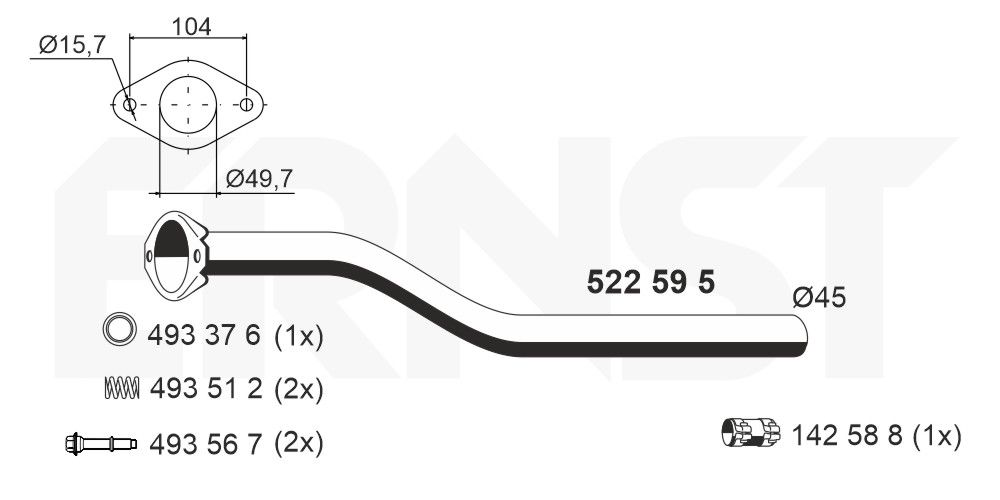 Racord evacuare ERNST 522595