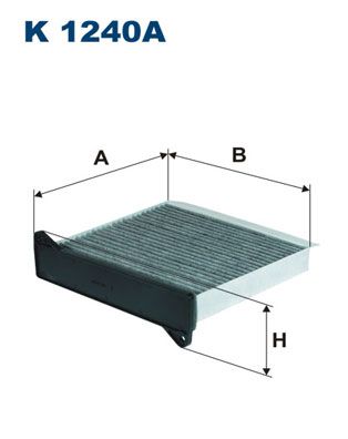 Filtr, wentylacja przestrzeni pasażerskiej FILTRON K 1240A