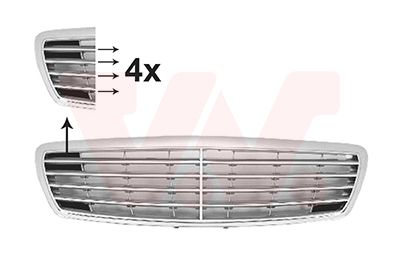 Kratka chłodnicy VAN WEZEL 3041518